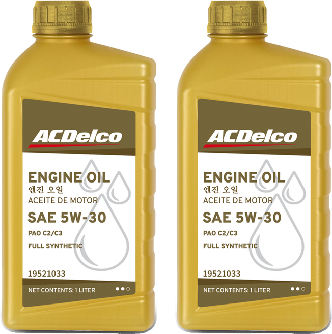 에이씨델코 PAO 합성 엔진오일, 2개, 5w30, 1L
