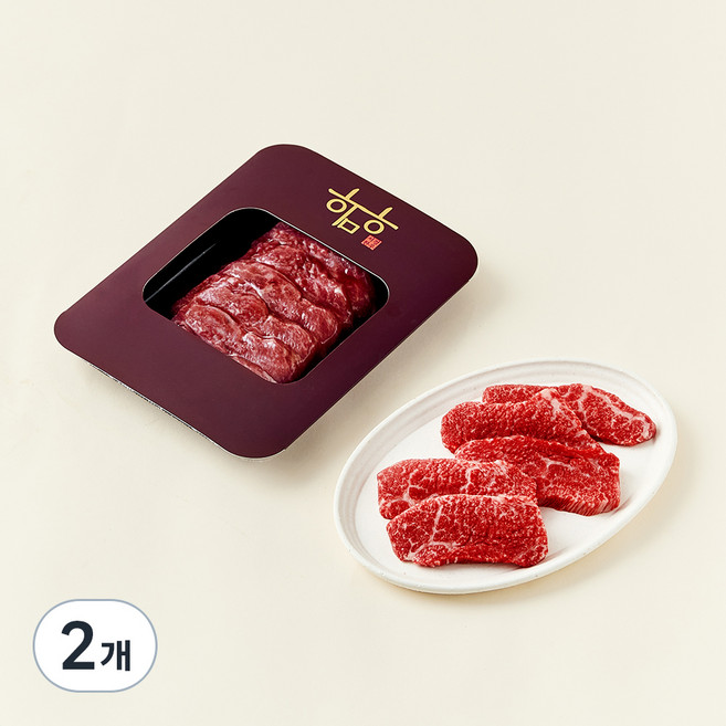 우미우 1++(9) 한우 암소 정육 설도 구이용 (냉장), 200g, 2개