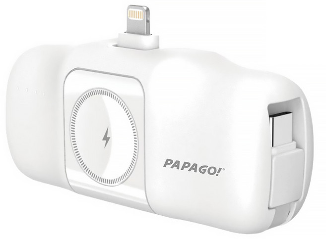 PAPAGO 隨行膠囊行動電源 Lightning, PBF16, 白色