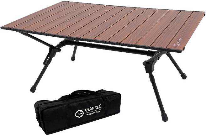 지오프리 캠핑 3웨이 멀티 롤 테이블, 브라운