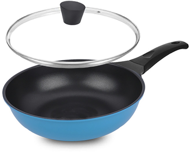 그린도어 프리미엄 파스텔 쿡웨어 국내생산 궁중팬 + 유리뚜껑, 30cm, 1세트