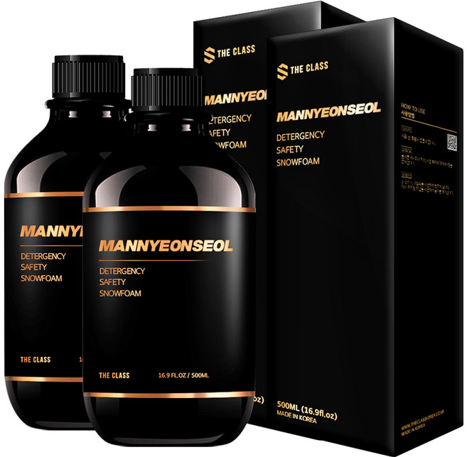 더클래스 만년설 자동차 스노우폼 카샴푸, 500ml, 2개