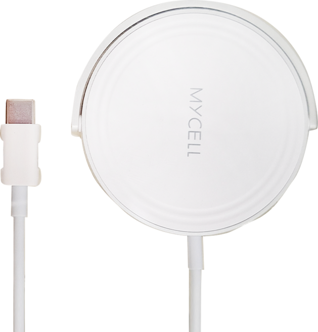 MYCELL 積進科技 15W 磁吸式無線充電器 150CM 台灣製造, 白色, 1個