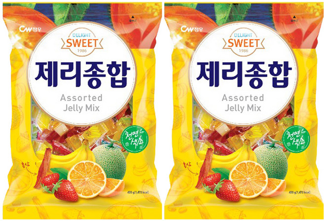 청우식품 제리종합 젤리, 420g, 2개