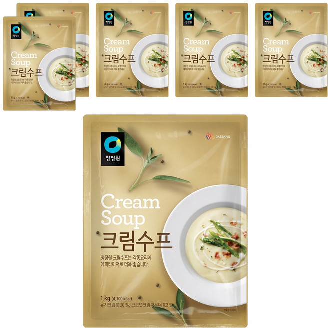 청정원 크림수프, 1kg, 6개