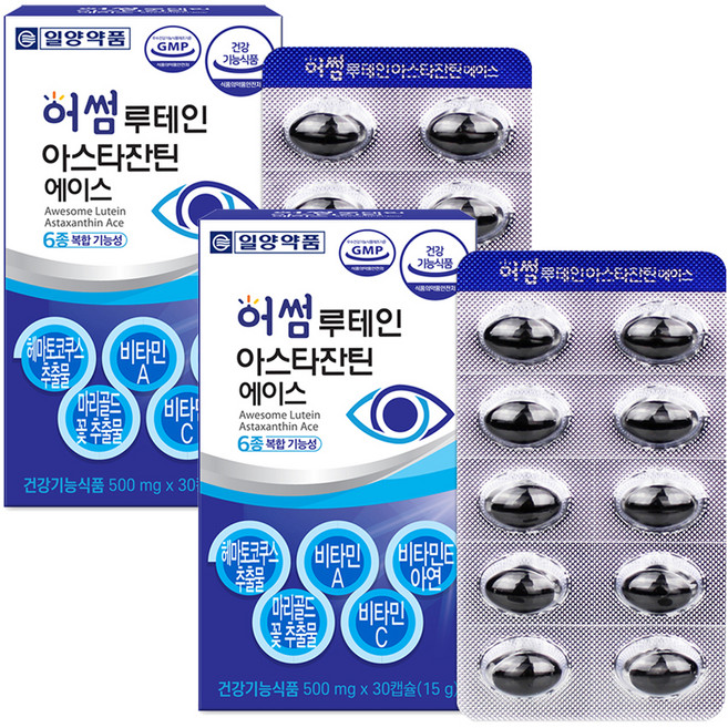 일양약품 어썸 루테인 아스타잔틴 헤마토코쿠스 에이스, 30정, 2개