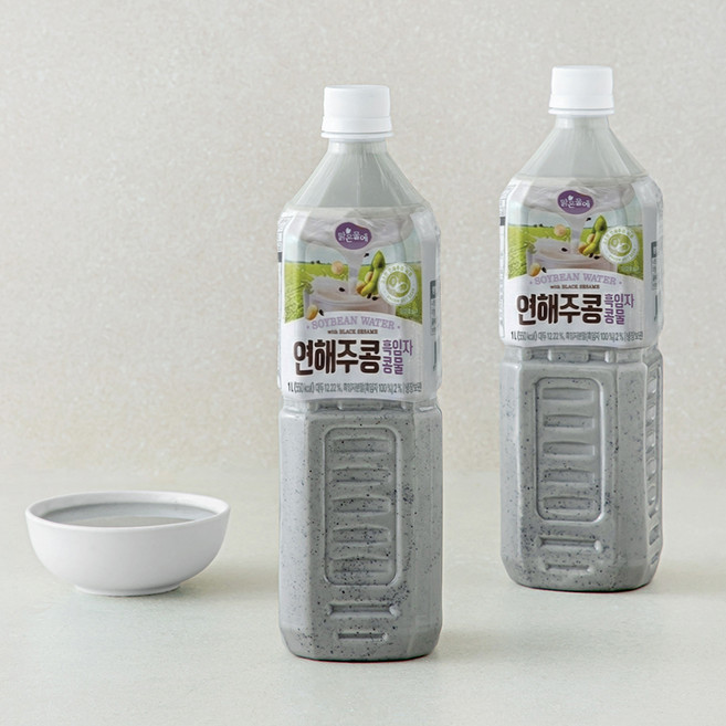 맑은물에 연해주콩 흑임자 콩물, 1L, 2개