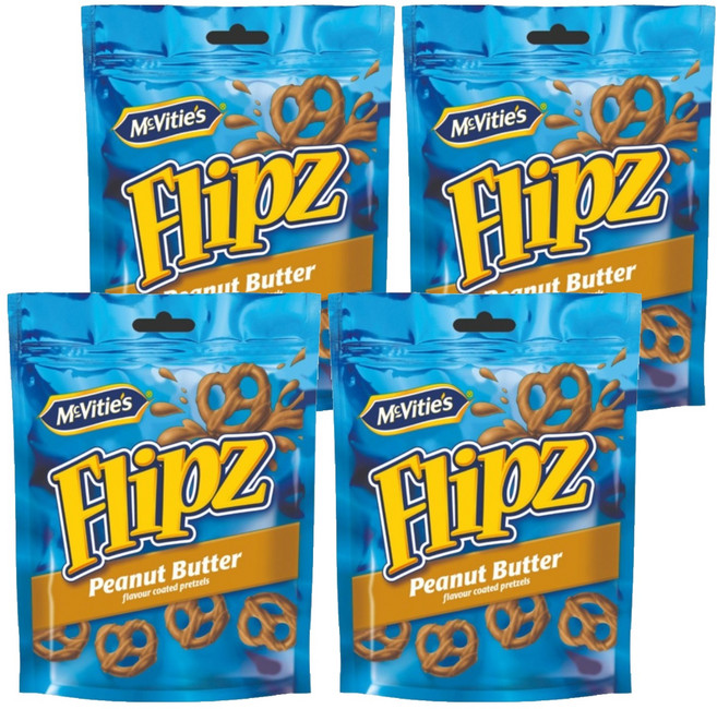 플립즈 피넛버터향 프레첼, 90g, 4개