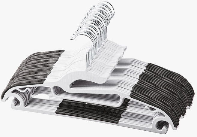 코멧 회전고리 논슬립 옷걸이, 화이트, 30개