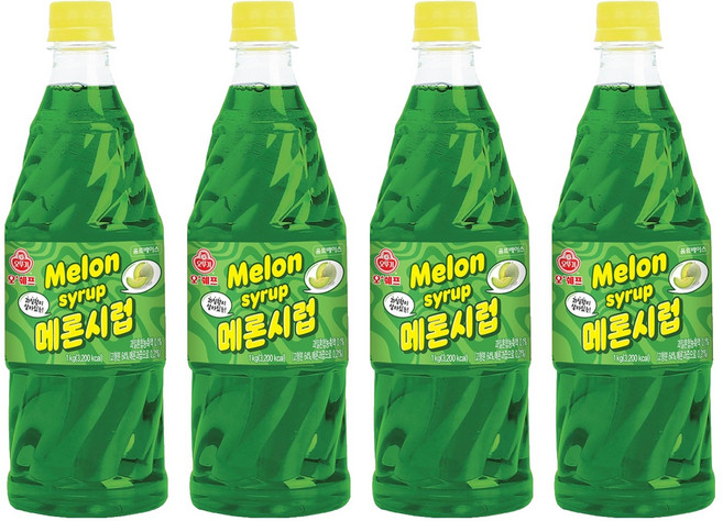 오뚜기 메론시럽, 1kg, 4개