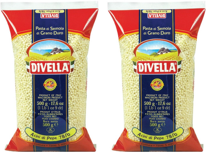 디벨라 아치니 디 페페 파스타, 500g, 2개