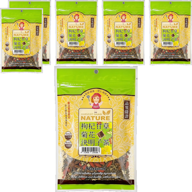 WON LAI WON 旺來旺 枸杞甘草菊花決明子茶, 5g, 20包, 6袋