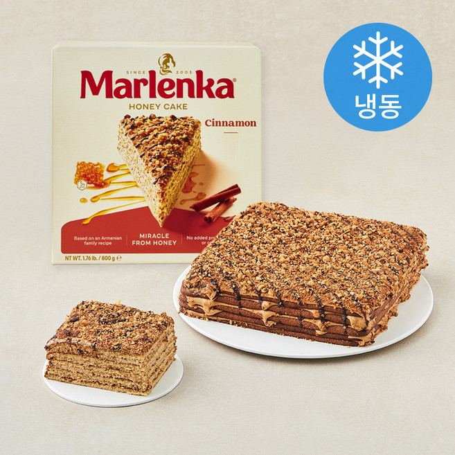 말렌카 시나몬 허니 케이크 (냉동), 800g, 1개