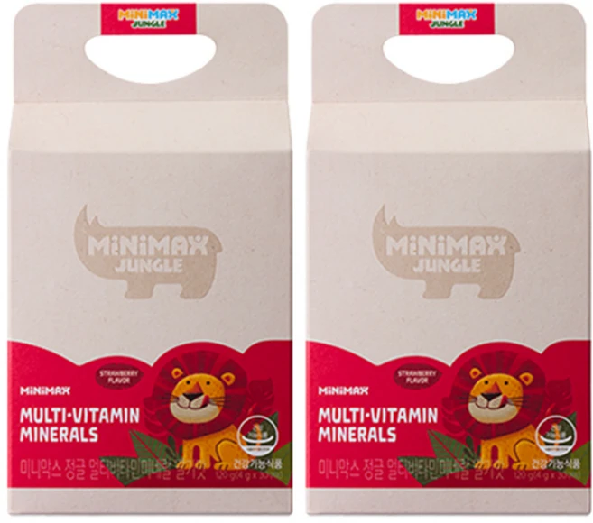 미니막스 정글 멀티비타민 미네랄 120g, 30정, 2개 - 쿠팡