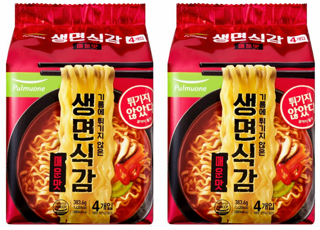 풀무원 생면식감 생라면 매운맛 95.9g, 8개