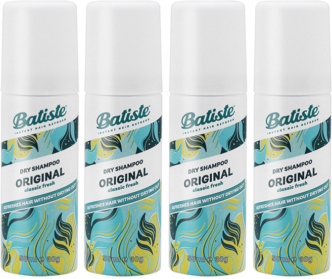 바티스트 드라이 샴푸 오리지널 클래식 후레쉬, 4개, 50ml