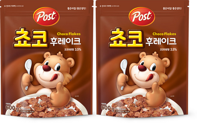 포스트 쵸코 후레이크 시리얼, 600g, 2개