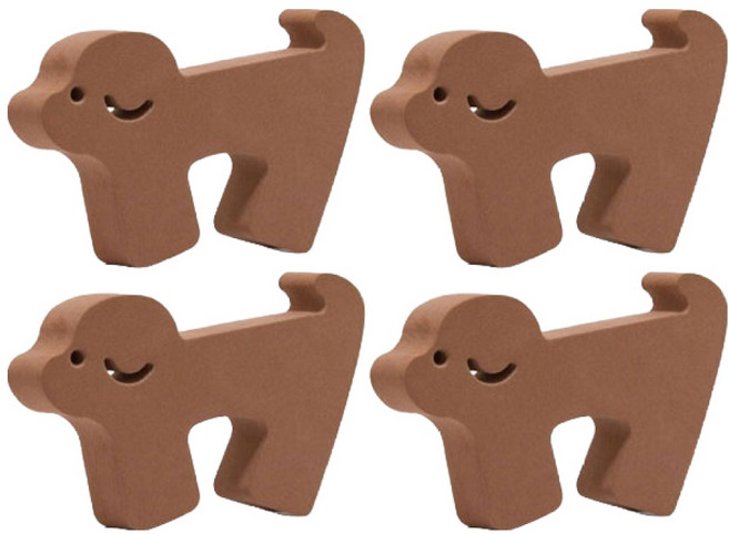 올데이랩 손낌방지 EVA 댕댕 도어가드, 브라운, 4개