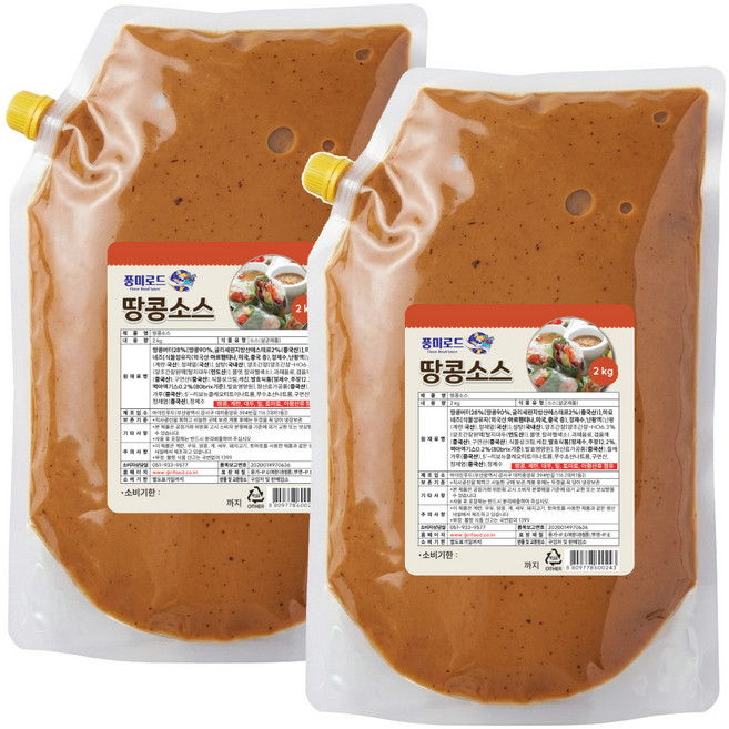 풍미로드 땅콩소스, 2kg, 2개