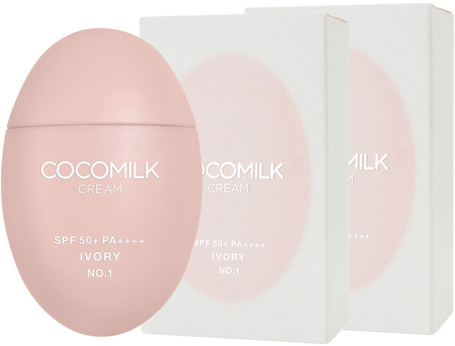 조성아TM 코코밀크 크림 SPF50+ PA++++, 아이보리 1호, 50g, 2개