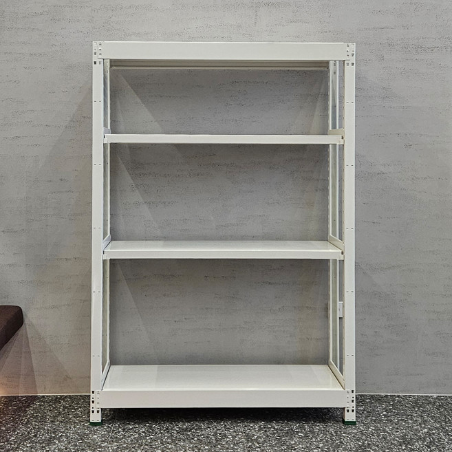 영진앵글 국내 제조 중량랙 선반 독립형 방문설치, 화이트, 4단