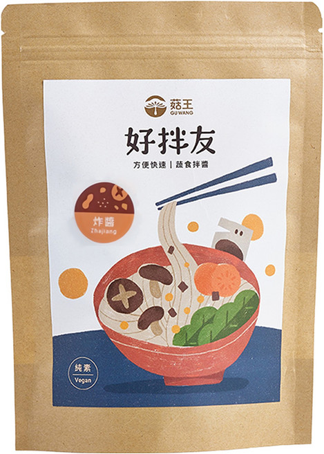 菇王 好拌友 炸醬方便包 10入, 280g, 1袋
