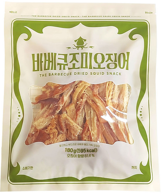 더먹다 바베큐 조미 오징어, 1개, 180g