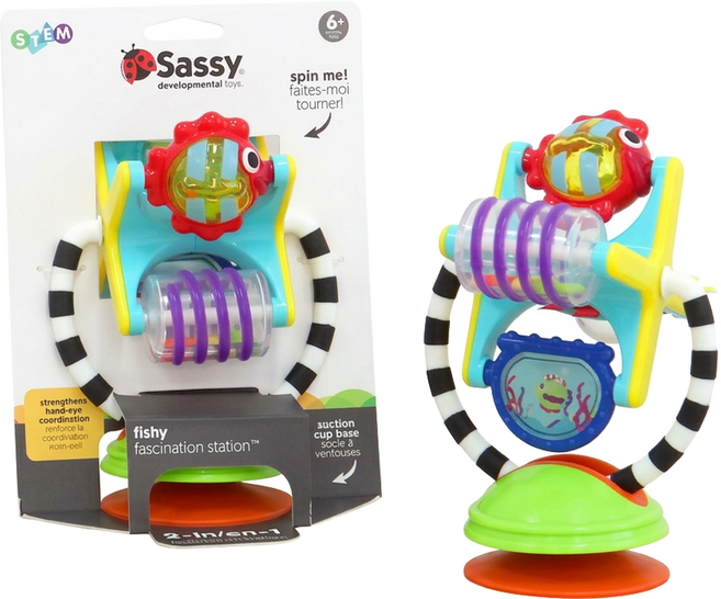 Sassy 바다친구 흡착 장난감 촉감발달완구, 혼합색상, 1개