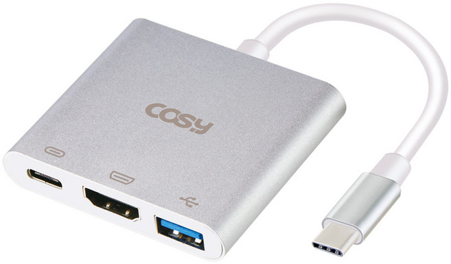 코시 타입C 멀티 허브 HDMI USB3.0 DS3395CUHC, 실버