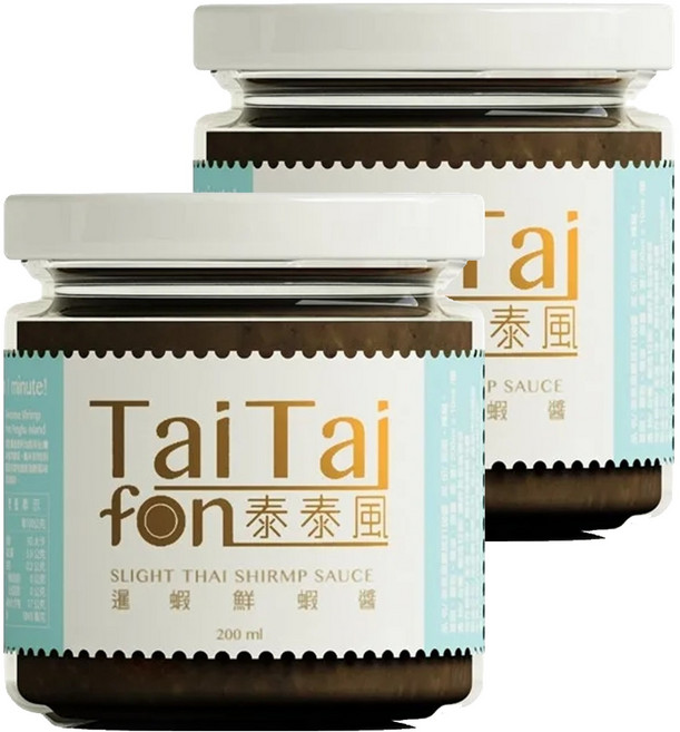 TaiTaifon 泰泰風 暹蝦鮮蝦醬 亞洲風味 潮式泰菜 All in one 方便醬, 200g, 2罐