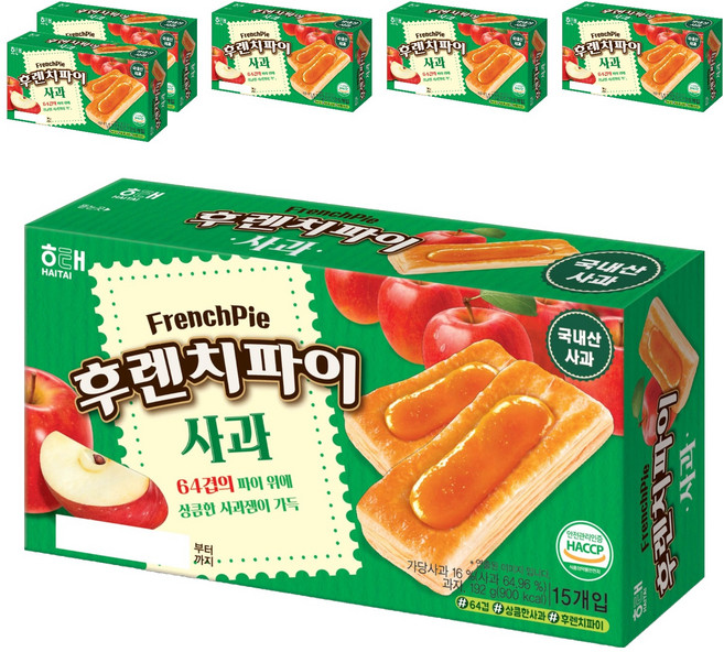 해태제과 후렌치 파이 사과, 192g, 6개