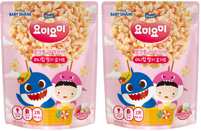 요미요미 미니팝, 딸기요거트, 25g, 2개