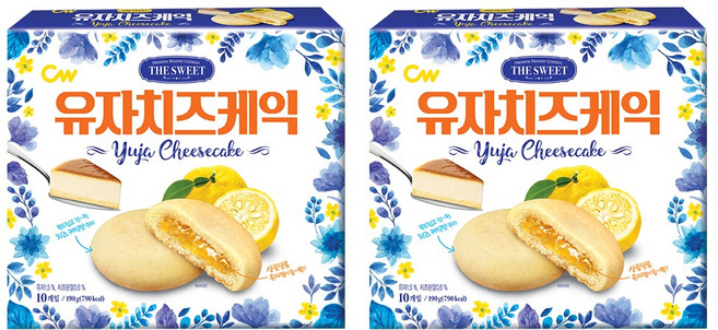 청우식품 유자 치즈케익, 190g, 2개