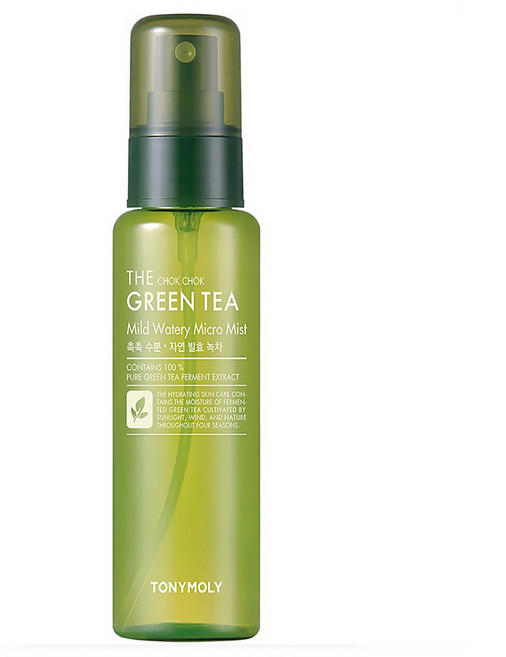 TONYMOLY The Chok Chok 綠茶溫和保濕噴霧 體積輕巧方便攜帶 細緻噴霧均勻噴灑, 90ml, 1瓶