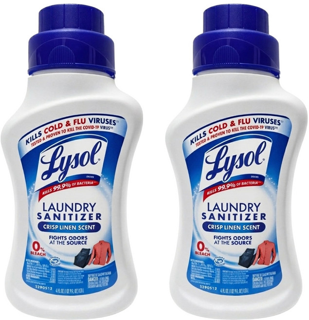 Lysol 來舒 衣物抗菌液 清新亞麻, 1.21L, 1入, 2瓶