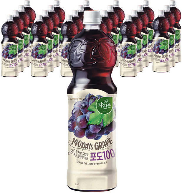 자연은 포도 100 주스, 1.5L, 24개
