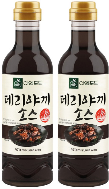 이엔푸드 데리야끼 소스, 470ml, 2개