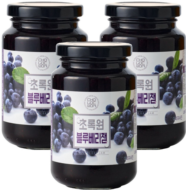 초록원 블루베리잼, 320g, 3개