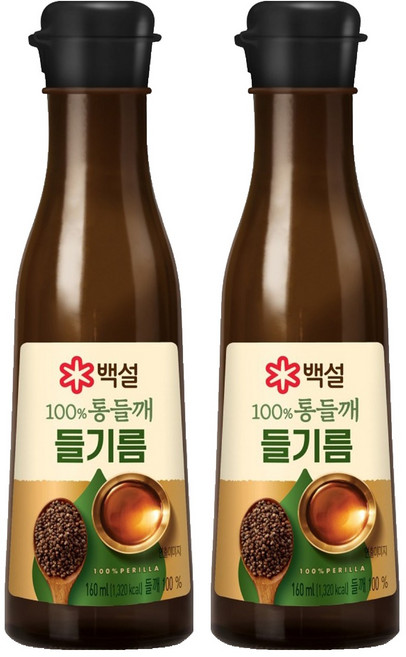 CJ BEKSUL 白雪 全優質紫蘇籽油, 160ml, 2個