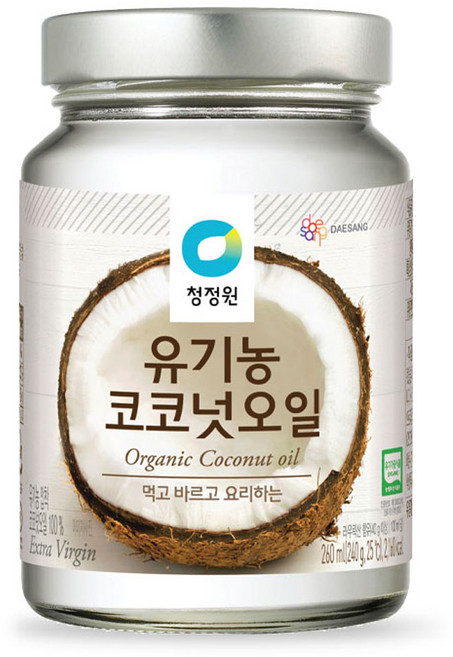 청정원 유기농 코코넛오일, 260ml, 240g, 1개