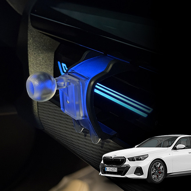 레인윙스 BMW 5시리즈 i5 G60 전용 차량용 핸드폰 거치대 마운트, 투명, 1개