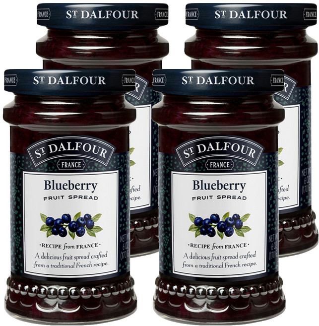 샹달프 블루베리잼, 170g, 4개