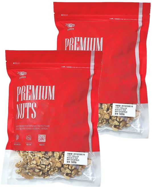 다다모마켓 호두 반반태, 500g, 2개