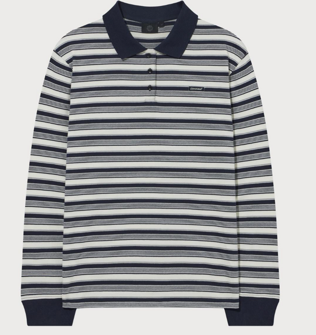 COVERNAT WOMAN 女性條紋翻領長袖