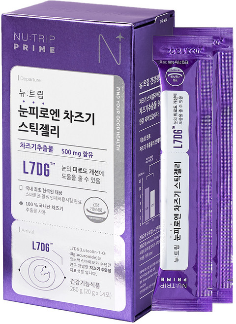 뉴트립 눈피로엔 차즈기 스틱젤리 14포, 1개, 280g