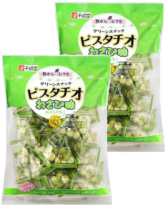 SENNARIDO 千成堂 開心果豆果子 山葵風味, 198g, 2袋