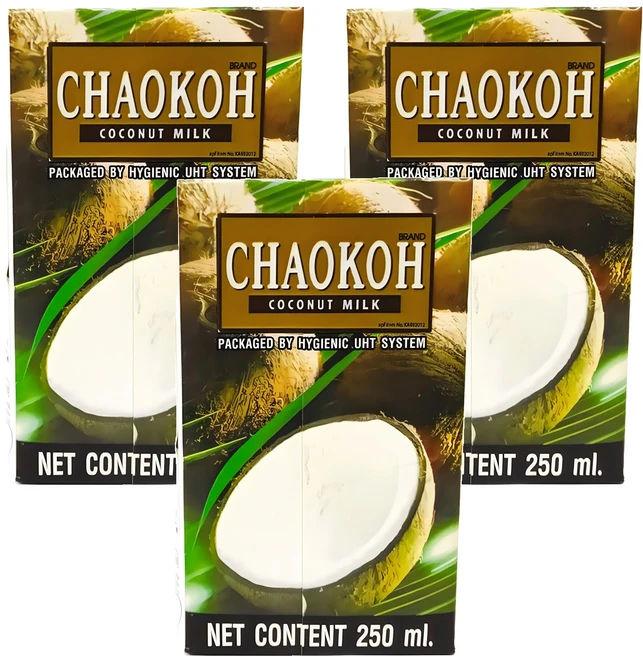 차오코 코코넛밀크, 250ml, 3개 - 쿠팡