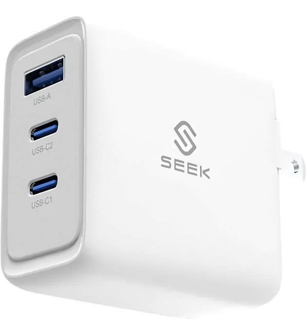 SEEK 65W GaN電源供應器 CU-P651-W, 白色, 1個