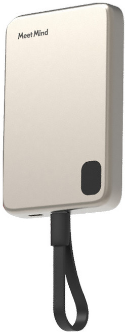 Meet Mind 5000mAh Type-C Port Built-in Cable 磁吸式 行動電源 鋁合金 輕薄 鈦色