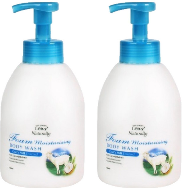 레이비 산양유 폼 바디워시 플로럴 코튼향, 750ml, 2개